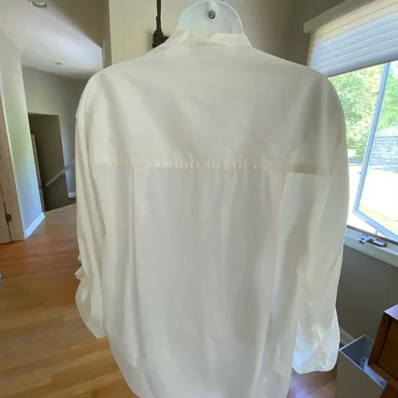 VINCE OVERSIZED WHITE BLOUSE - Picture 3 of 10
